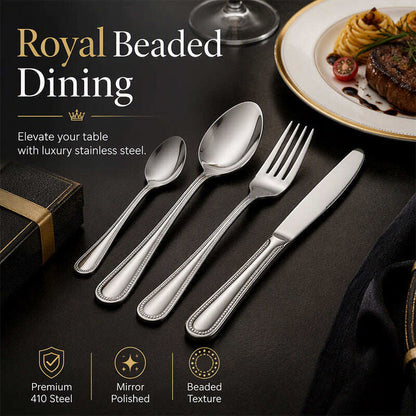 🔥🎁Nyhet 50 % RABATT🔥Bestickset i 4 delar av rostfritt stål