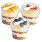 🍨🔥🎁 NYHET – 50 % RABATT ✨ Set med bärbara dessertkoppar – genomskinliga koppar med lock och inbyggda skedar