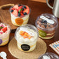 🍨🔥🎁 NYHET – 50 % RABATT ✨ Set med bärbara dessertkoppar – genomskinliga koppar med lock och inbyggda skedar