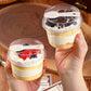 🍨🔥🎁 NYHET – 50 % RABATT ✨ Set med bärbara dessertkoppar – genomskinliga koppar med lock och inbyggda skedar