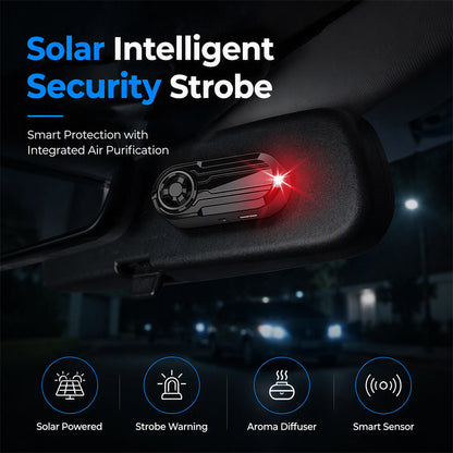 🔥🎁Köp 2 få 1 gratis🔥Solcellsdriven bil – simulerad LED-varningslampa mot stöld