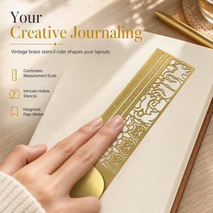 Multifunctional Metal Bookmark Ruler for Drawing & Reading