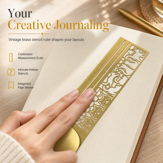 Multifunctional Metal Bookmark Ruler for Drawing & Reading