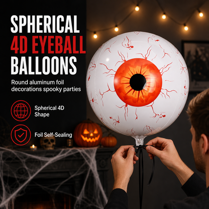 🎁Köp 1 få 1 gratis🔥22-tums 4D-ögonballonger för halloweendekorationer