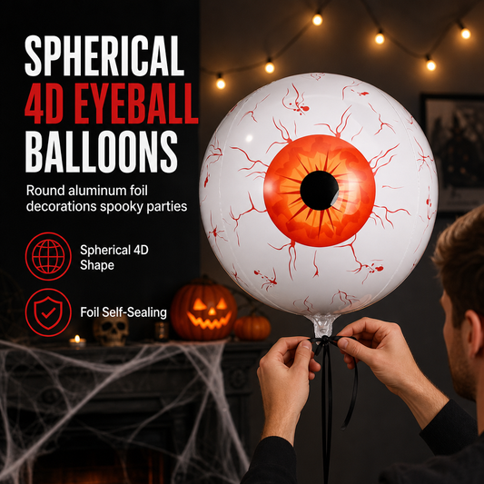🎁Köp 1 få 1 gratis🔥22-tums 4D-ögonballonger för halloweendekorationer