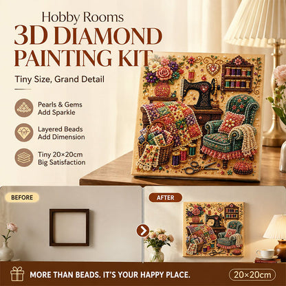 🥳STOR REA 2026🥳💞Över 50 000 sålda! 🏆 50 % RABATT UNDER BEGRÄNSAD TID! ✨ 3D-diamantkonstkit ”Mysiga hobbyrum”🌟