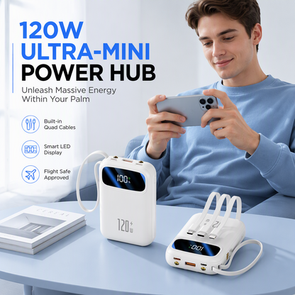 🔥🎁Nyhet 50 % RABATT🔥120 W powerbank med snabbladdning