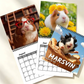 ☀️ 50 % RABATT🐹 Ett helt år med söta marsvin – charmig väggkalender