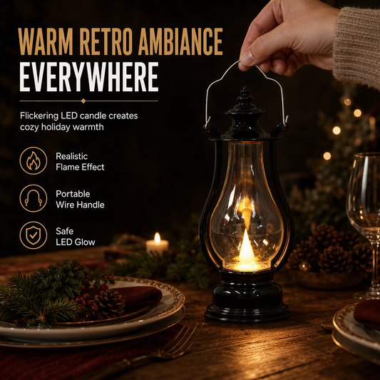 💥 50 % RABATT💥  Vintage LED-fotogenlykta – dekorativ hänglampa