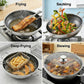 📢📢50 % RABATT!! ⏰Tjock stekpanna i rostfritt stål med nonstick-beläggning och lock, platt
