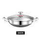 📢📢50 % RABATT!! ⏰Tjock stekpanna i rostfritt stål med nonstick-beläggning och lock, platt