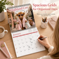 Köp 2 få 1 gratis🔥Highland Cow-serien – 12-månaders väggkalender att hänga upp