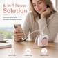 🔥🎁Nyhet 50 % RABATT🔥6-i-1 magnetisk trådlös powerbank med inbyggt vägguttag