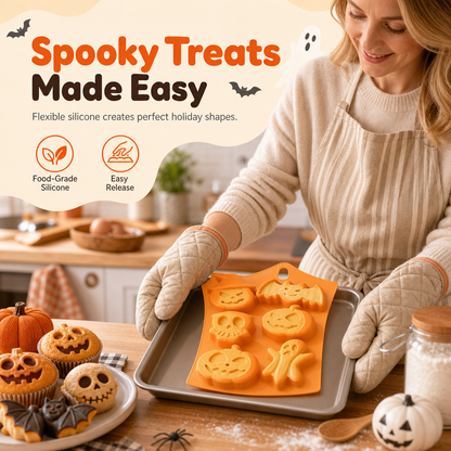 Köp 1, få 1 gratis  📢📢Halloween-bakform i silikon