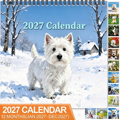 🔥🎁 NYHET – 50 % RABATT Kalender för West Highland White Terrier 2027