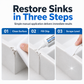 🛠️Köp 2  få 1 gratis🔥! Vit reparationspasta för kompositvaskar – sömlös lagning av hörn och sprickor – perfekt för kök och badrum ✨