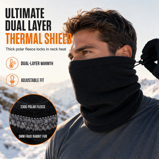 🔥🎁Nyhet 50 % RABATT🔥🏂 REDO FÖR KYLAN – Skydda hals och nacke med tät fleece som känns mjuk mot huden utan klumpiga halsdukar – Dubbelisolerad neck warmer för vinteräventyr