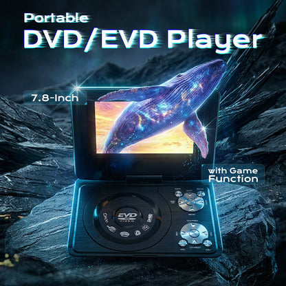 🔥 50 % rabatt under en begränsad tid | 🎬 Bärbar DVD-spelare – 7-tums vridbar skärm – Inbyggt batteri – Stänksäker design