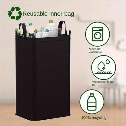 ♻️🔥🎁Nyhet 50 % RABATT🔥✨ Slipp pantburkar & återvinning som ligger överallt! Hopfällbar återvinningsbehållare på 100 liter med lock & tvättbar innerpåse – smart förvaring som håller hemmet snyggt och organiserat! 🏡