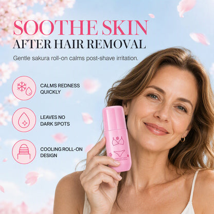 🎁Köp 2 få 1 gratis🔥Cherry Blossom Post Hair Removal – Lugnande roll-on-serum, 50 ml, för att lindra hudrodnad och irritation efter hårborttagning
