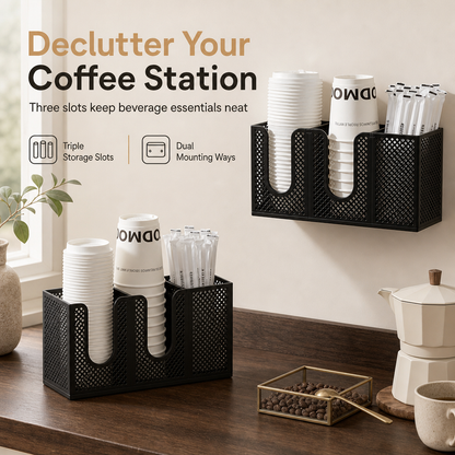 🔥🎁Nyhet 50 % RABATT🔥☕ Vägghållare för kaffekoppar – Platsbesparande mugghållare för köket och kaffebaren