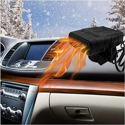 🔥🎁Nyhet 50 % RABATT🔥🚗 KLAR SIKT PÅ KALLA MORGONAR – 360° roterbar värme för vindruta och hörn – Bärbar bilvärmare
