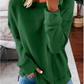 ✨Hot Sale ⭐Enfärgad långärmad, löst sittande T-shirt för damer, höst och vinter