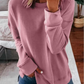 ✨Hot Sale ⭐Enfärgad långärmad, löst sittande T-shirt för damer, höst och vinter