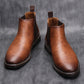 Fri leverans -  Chelsea boots i vintageläder för män