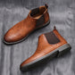 Fri leverans -  Chelsea boots i vintageläder för män
