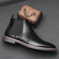 Fri leverans -  Chelsea boots i vintageläder för män